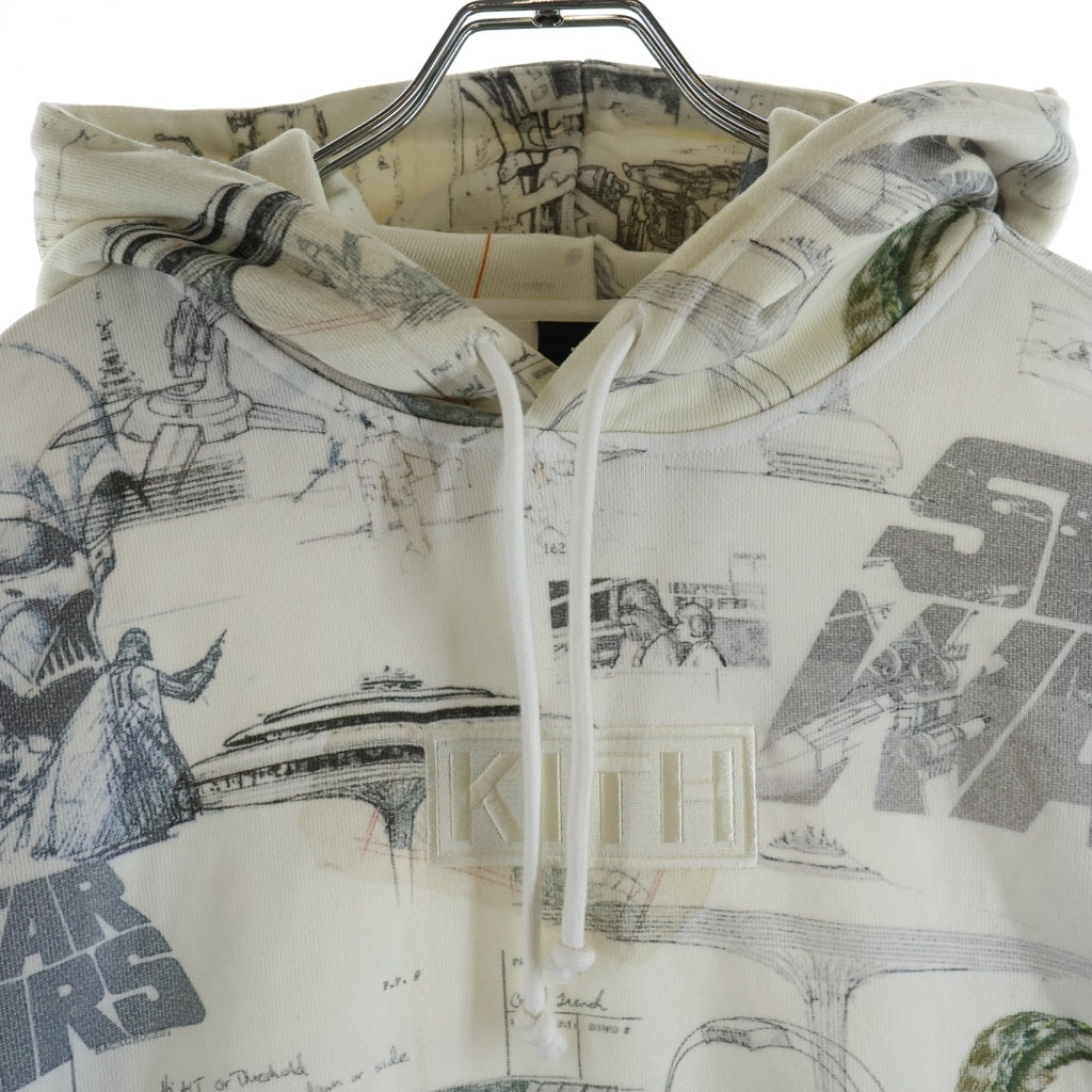 KITH(キス) 23AW ×Kith Star Wars Sketches Hoodie フーデット スウェットシャツ パーカー ホワイト