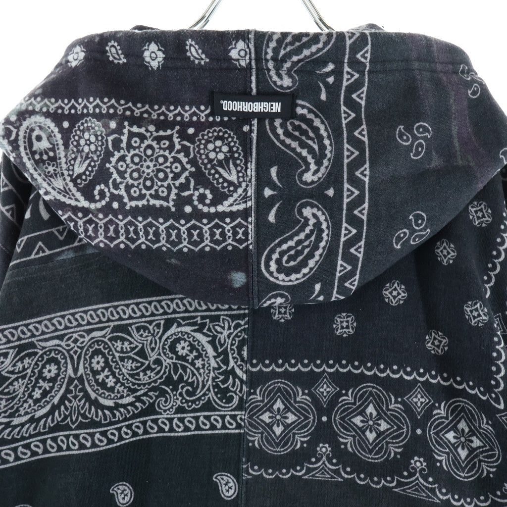 NEIGHBORHOOD(ネイバーフッド) 21AW BANDANA CHOPPED / EC-HOODED . LS ペイズリー柄 フーデット スウェットシャツ パーカー212UNNH-CSM04
