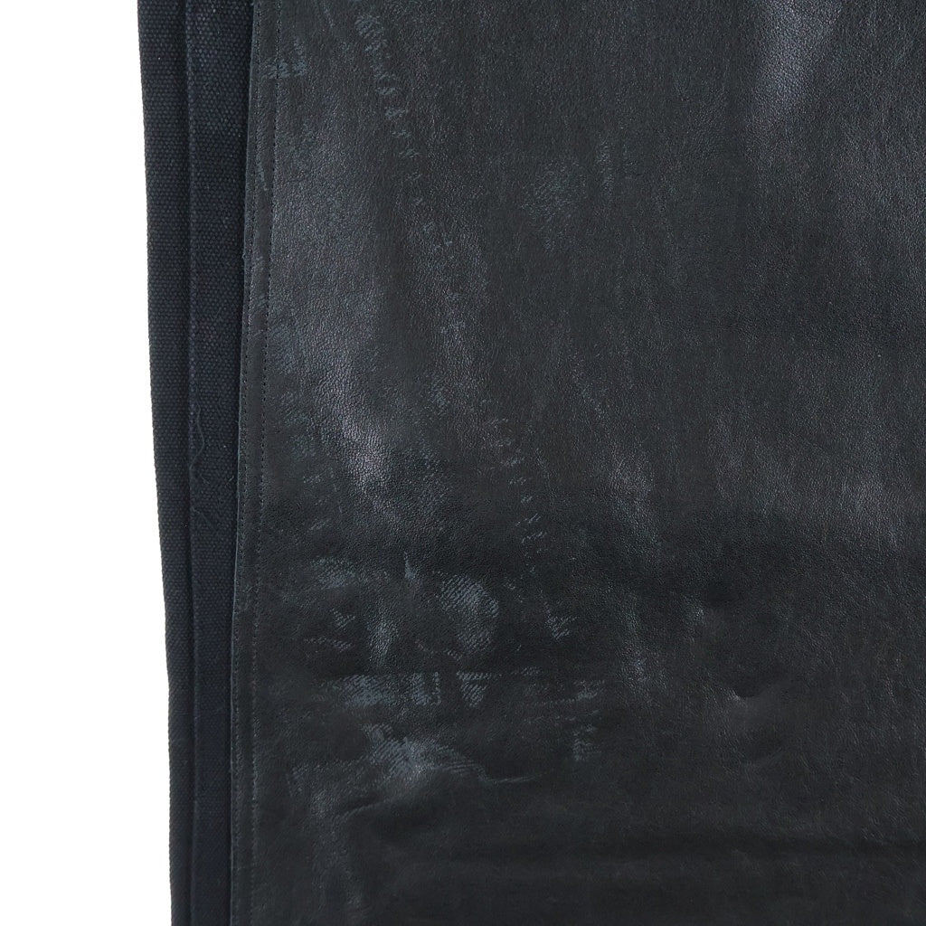 NO BRAND(ノーブランド) LONER LN DUNK DOUBLE KNEE PANTS ダブルニーパンツ レザー ブラック