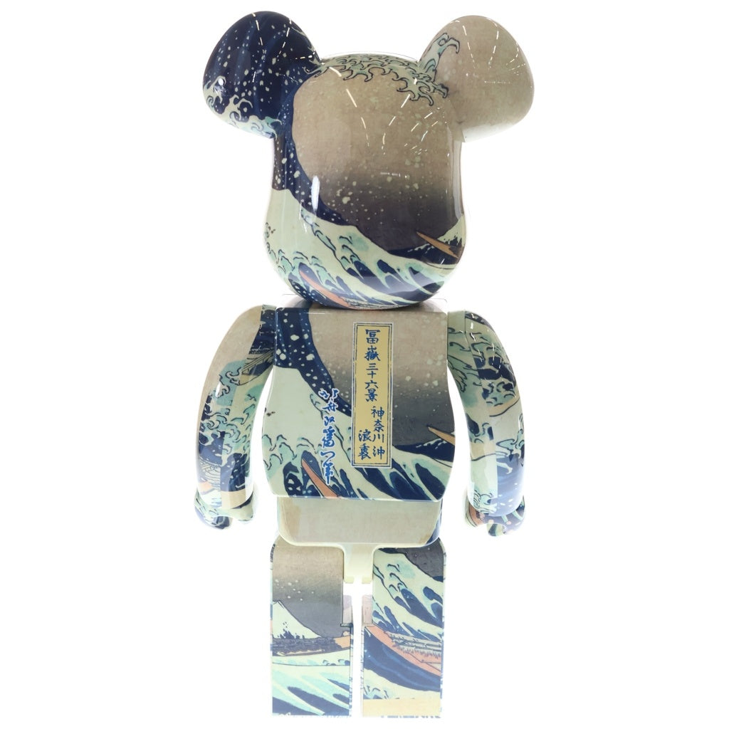 MEDICOM TOY(メディコムトイ) BE@RBRICK 葛飾北斎 神奈川沖浪裏 1000% 絵画 ベアブリック フィギュア 人形 インテリア ブルー