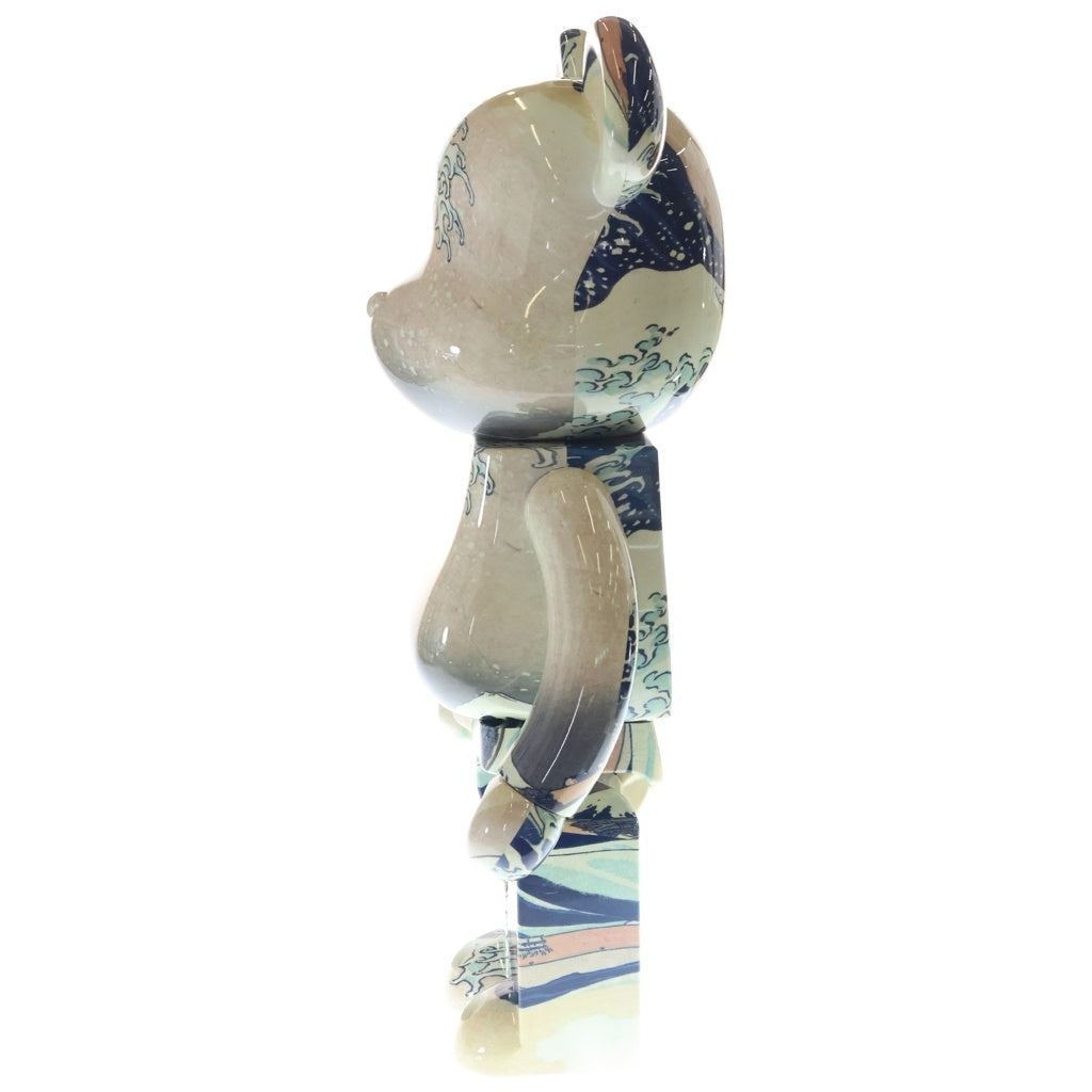 MEDICOM TOY(メディコムトイ) BE@RBRICK 葛飾北斎 神奈川沖浪裏 1000% 絵画 ベアブリック フィギュア 人形 インテリア ブルー