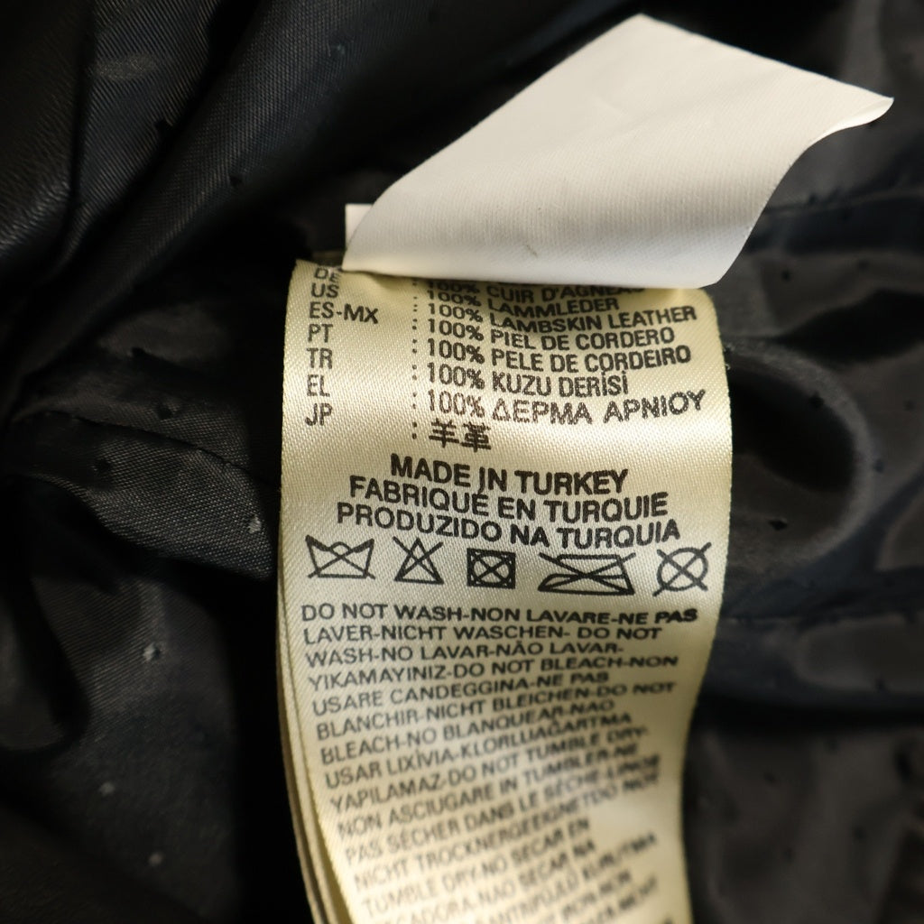 DIESEL(ディーゼル) Lambskin Single Rider Leather Jacket ラムレザー シングルレザージャケット ブラック レディース TR008568
