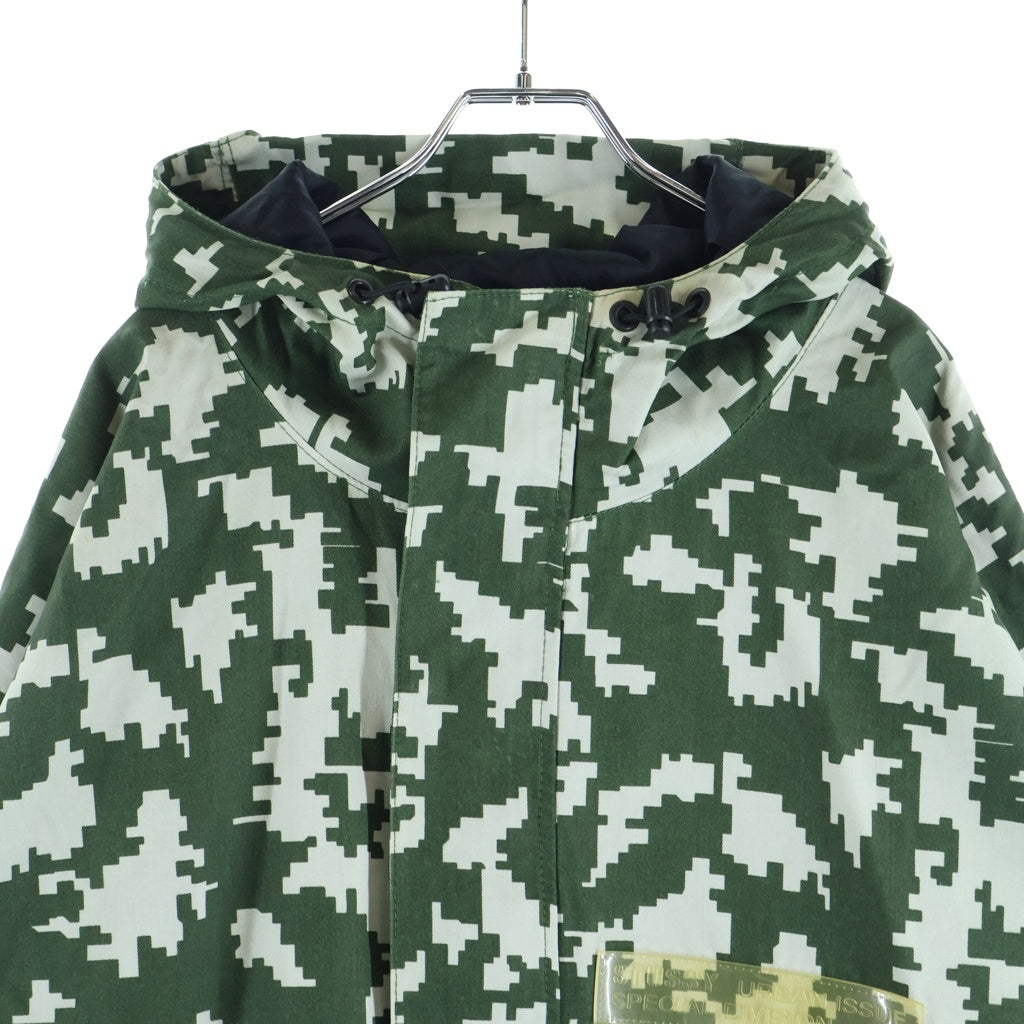 STUSSY(ステューシー) 90s デジカモ ジップアップ ミリタリージャケット カーキ
