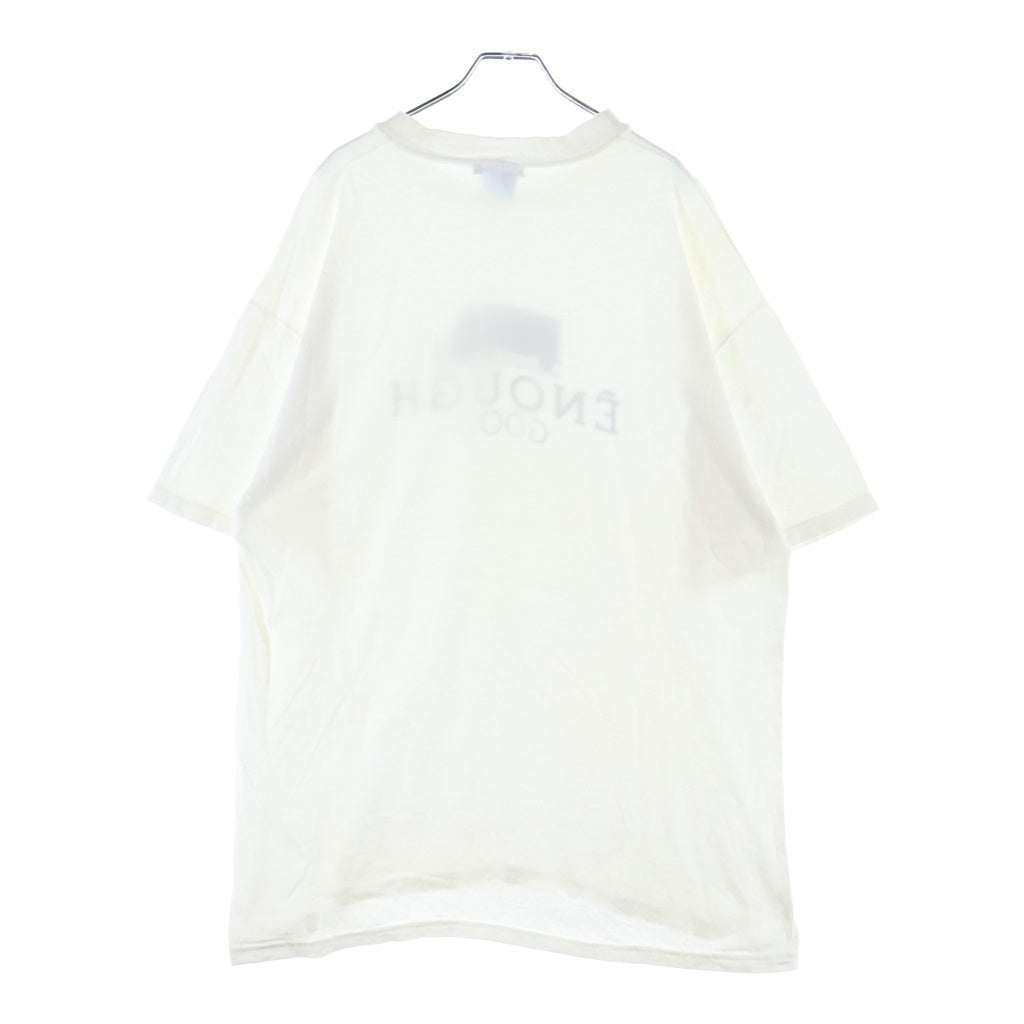 GOODENOUGH(グッドイナフ) 90s ENUGH GOOD オマージュデザイン プリント半袖Tシャツ カットソー ホワイト