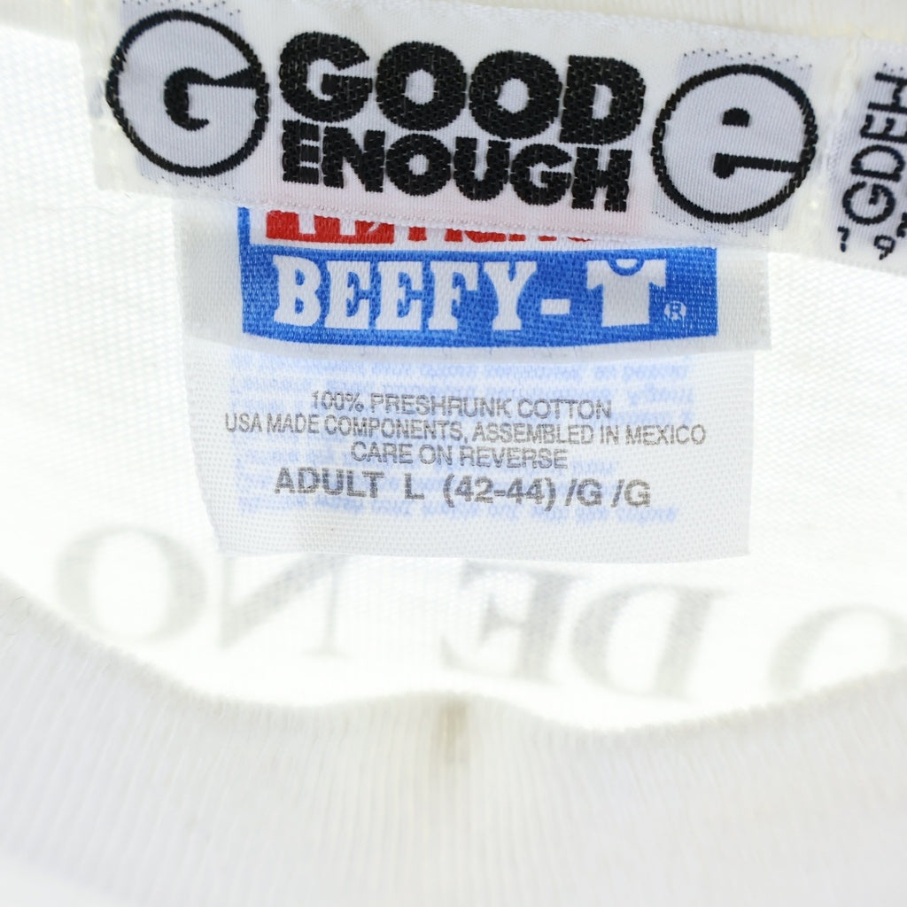 GOODENOUGH(グッドイナフ) 90s Gロゴ フロントプリント 長袖Tシャツ カットソー ホワイト