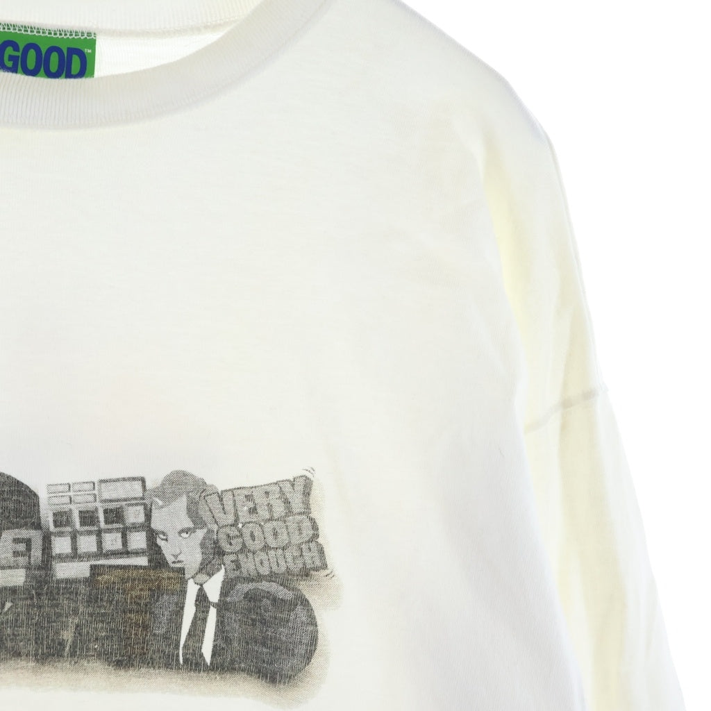 GOODENOUGH(グッドイナフ) 90s VERY GOOD ENOUGH グラフィック プリント長袖Tシャツ カットソー ホワイト
