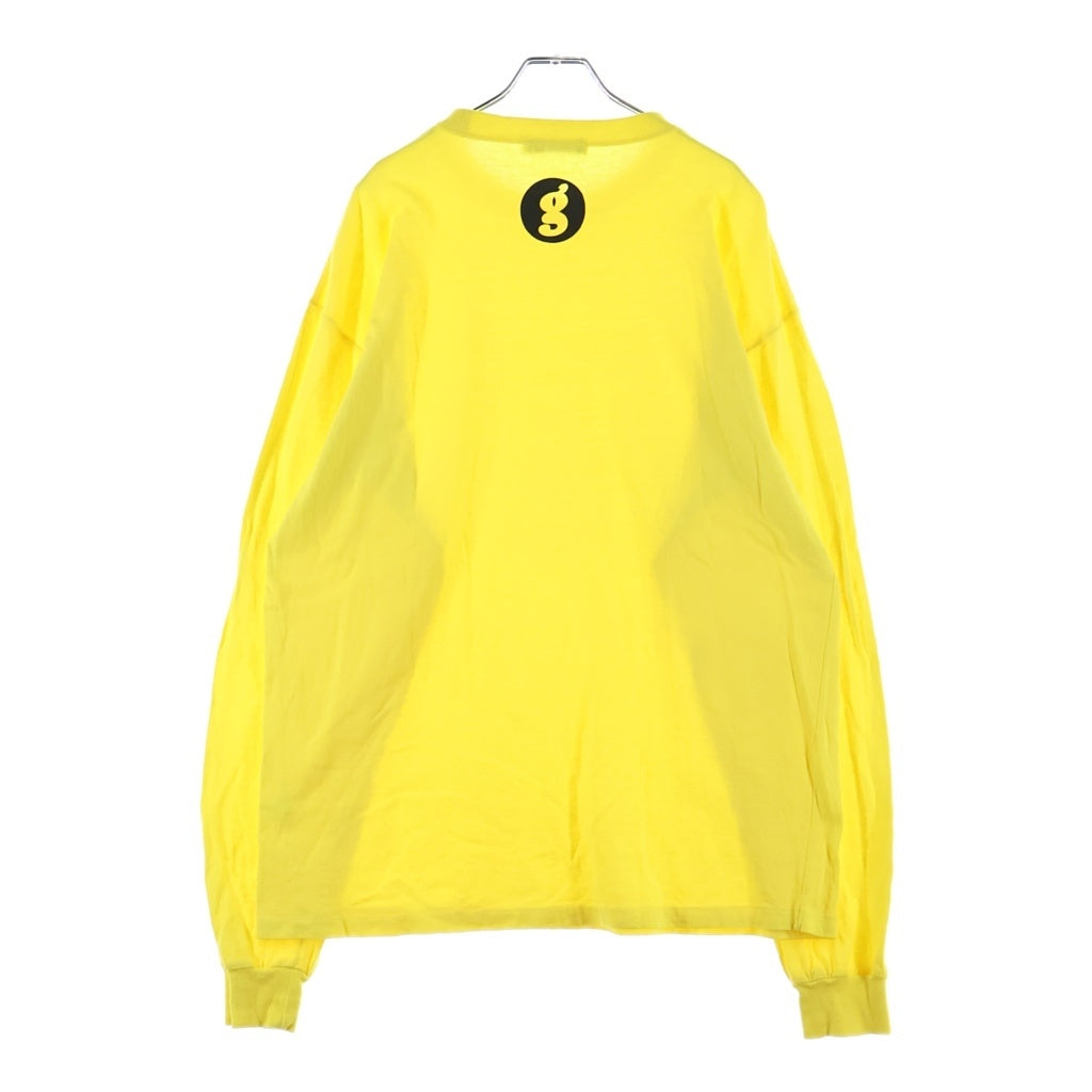 GOODENOUGH(グッドイナフ) 90S Gサークルロゴ ロゴ バックプリント ロングスリーブ 長袖 Tシャツ カットソー イエロー