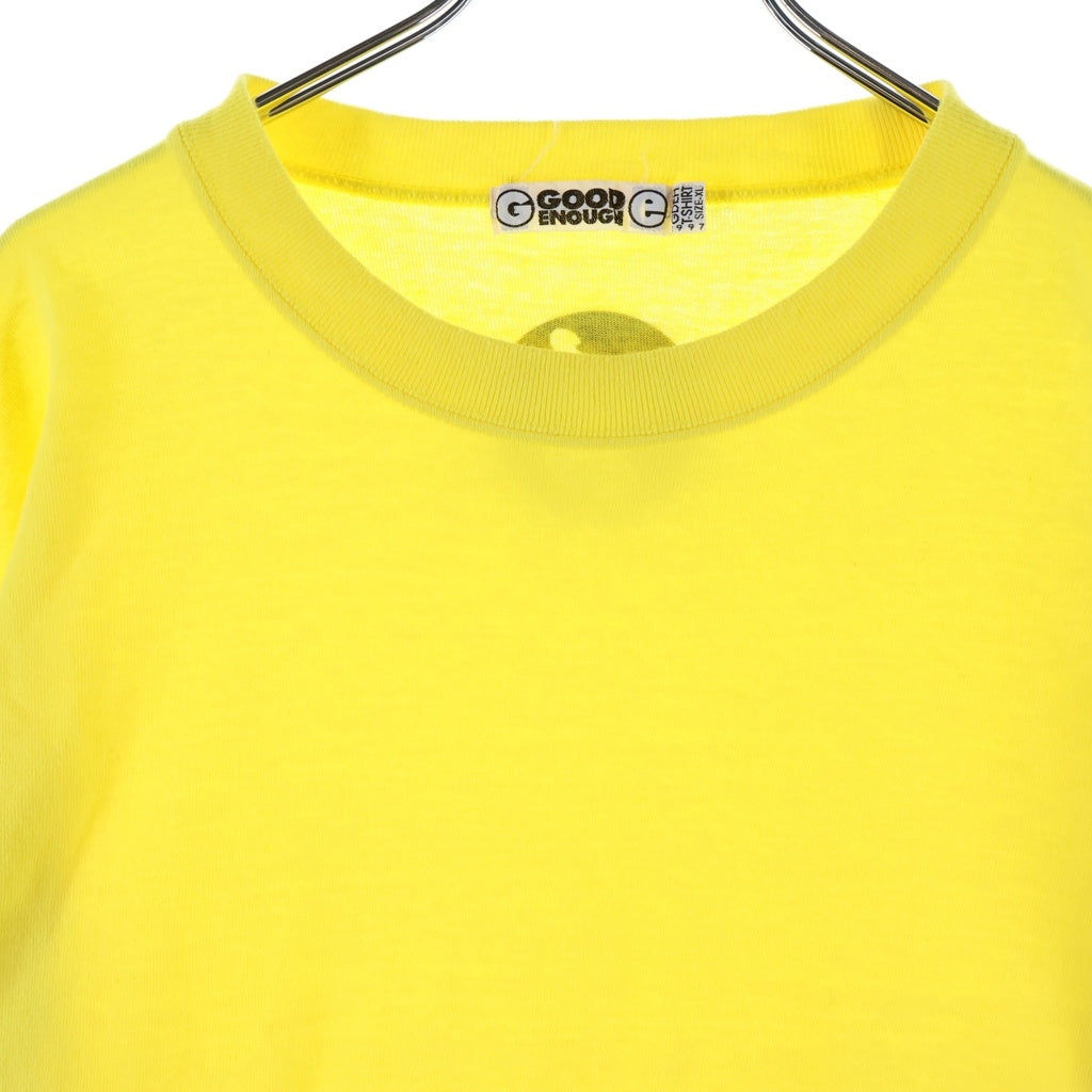 GOODENOUGH(グッドイナフ) 90S Gサークルロゴ ロゴ バックプリント ロングスリーブ 長袖 Tシャツ カットソー イエロー