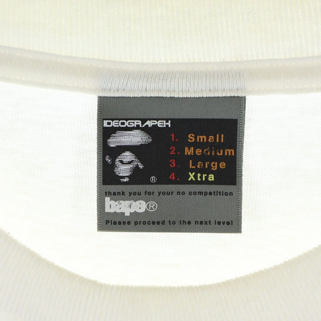A BATHING APE(アベイシングエイプ) 00S カレッジロゴ プリント ロングスリーブ 長袖 カットソー Tシャツ ホワイト