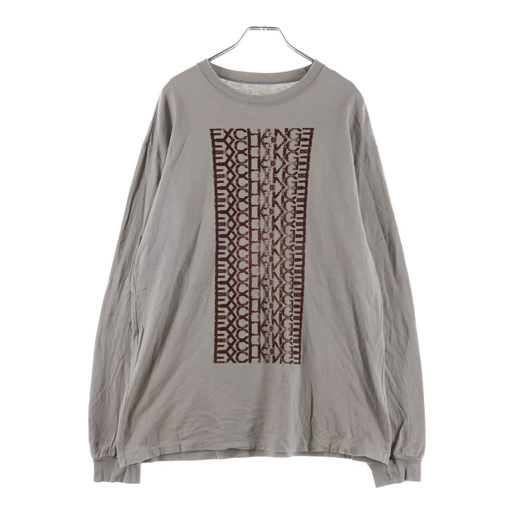 UNDERCOVER(アンダーカバー) 98AW エクスチェンジ期 フロッキー プリント ロングスリーブ 長袖 Tシャツ カットソー ブラウン