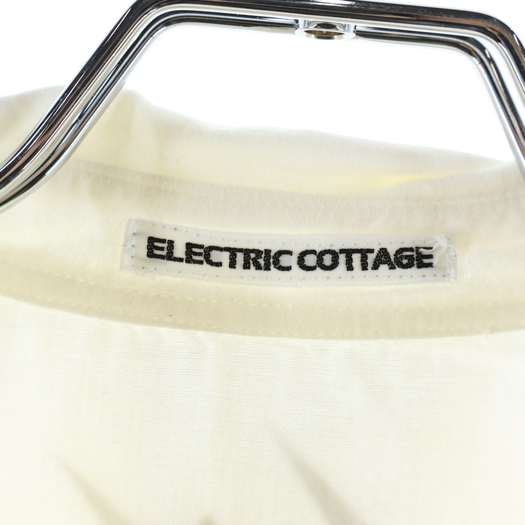 ELECTRIC COTTAGE(エレクトリックコテージ) 90S ロゴ プリント ウエスタン 半袖 開襟 シャツ ホワイト