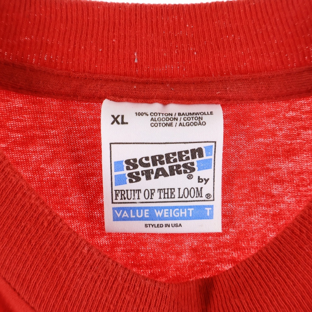VINTAGE(ヴィンテージ) 90S Rage Against the Machine レイジ・アゲインスト・ザ・マシーン Evil Empire EURO BOOT ロゴ プリント 半袖 Tシャツ カットソー レッド