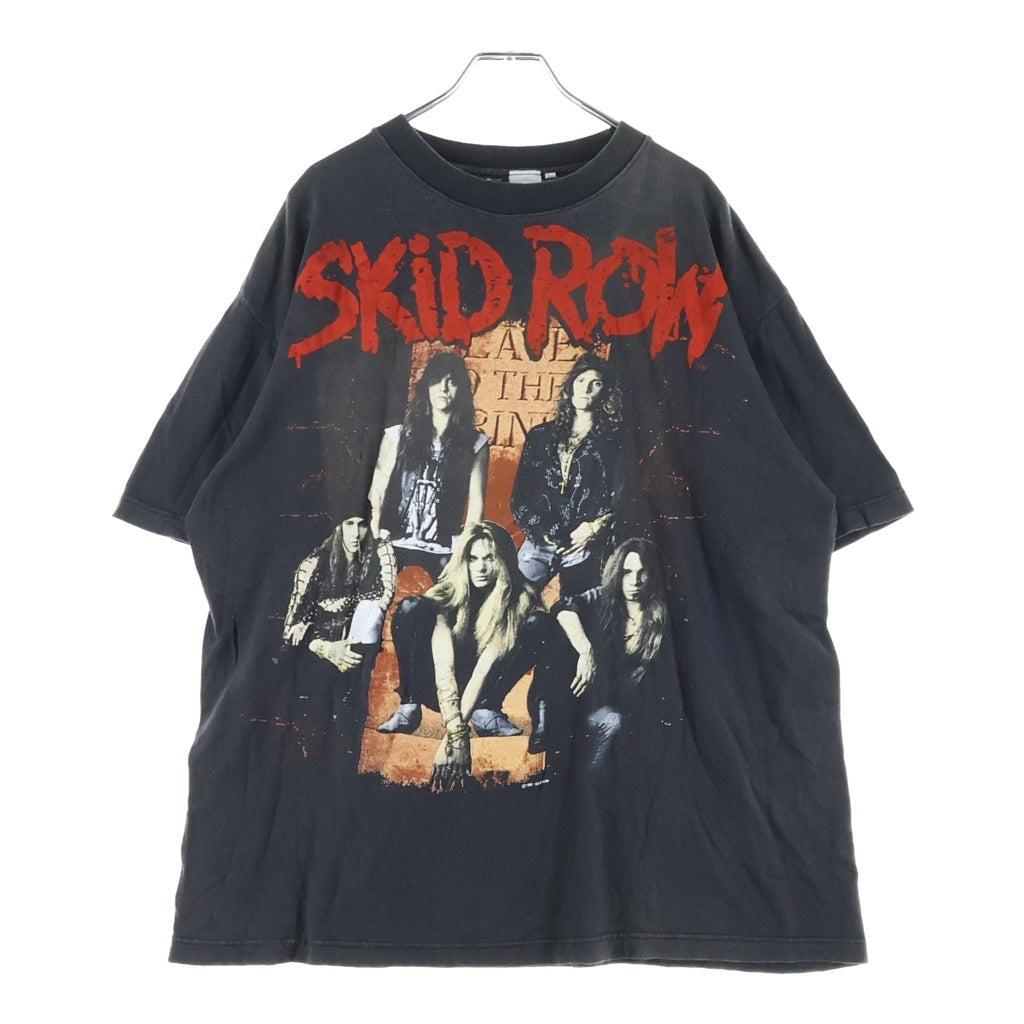 VINTAGE(ヴィンテージ) 90S Skid Row スキッド ロウ BOOTLEG フォトプリント 半袖 Tシャツ カットソー ブラック