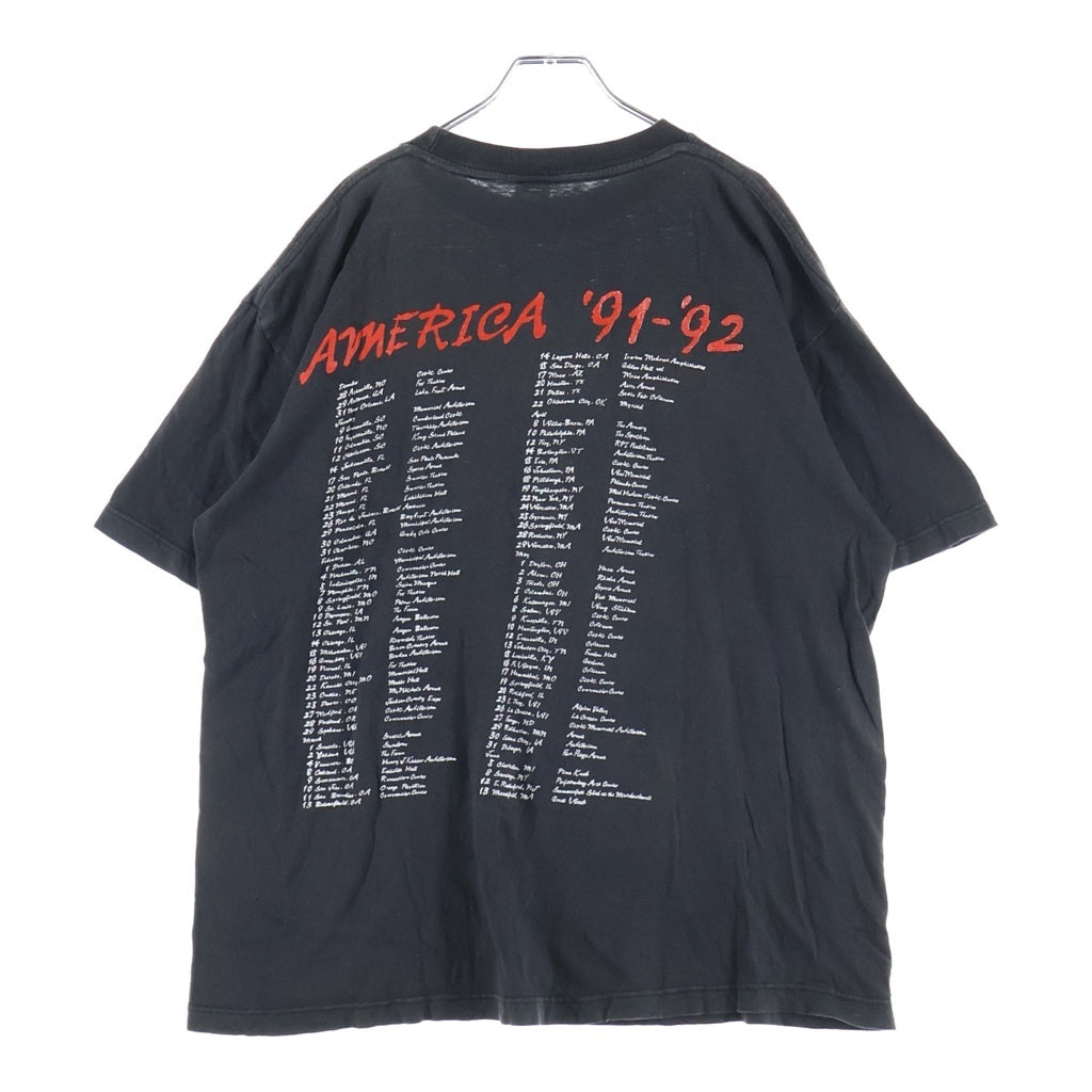 VINTAGE(ヴィンテージ) 90S Skid Row スキッド ロウ BOOTLEG フォトプリント 半袖 Tシャツ カットソー ブラック