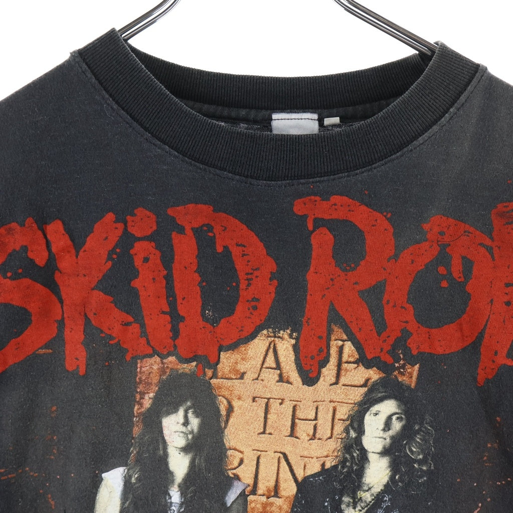 VINTAGE(ヴィンテージ) 90S Skid Row スキッド ロウ BOOTLEG フォトプリント 半袖 Tシャツ カットソー ブラック
