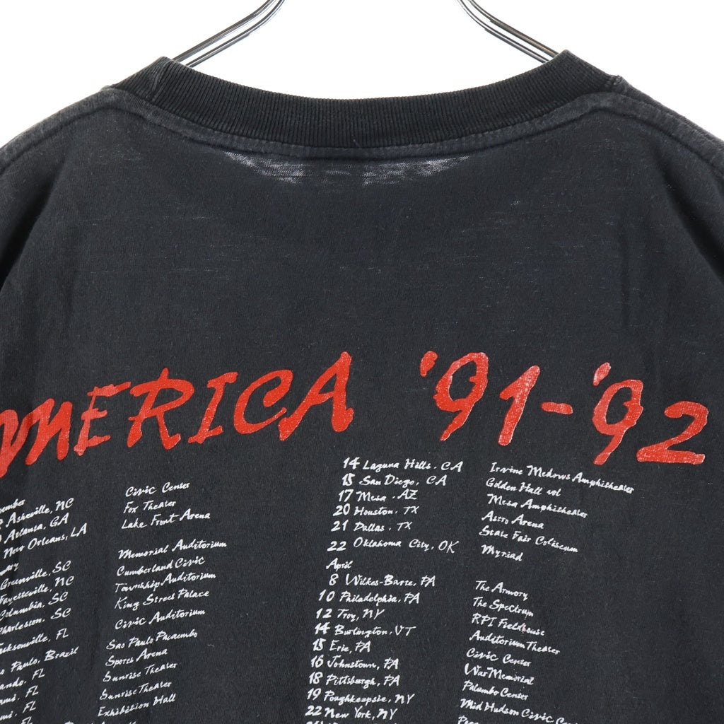 VINTAGE(ヴィンテージ) 90S Skid Row スキッド ロウ BOOTLEG フォトプリント 半袖 Tシャツ カットソー ブラック
