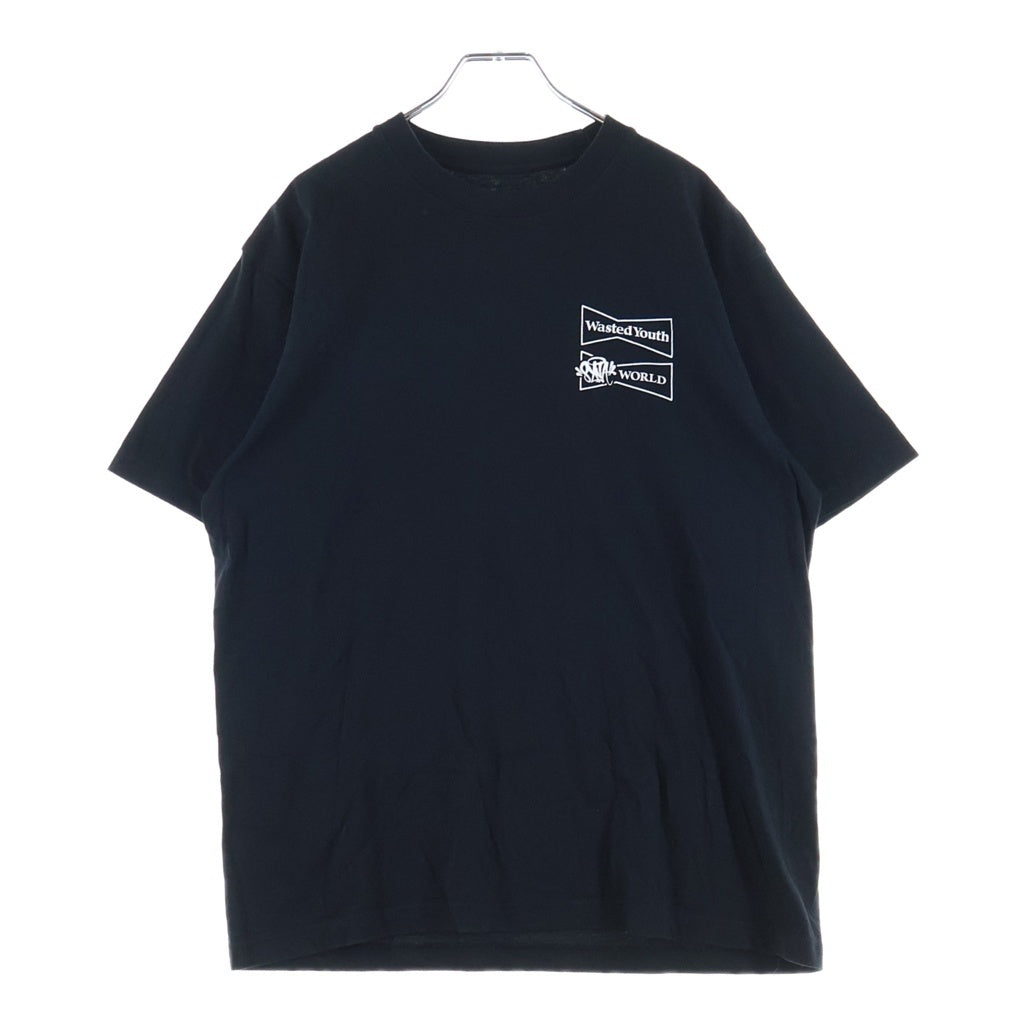 VERDY(ベルディ) ×Central Cee SYNA WORLD ロゴ プリント 半袖 Tシャツ カットソー ブラック