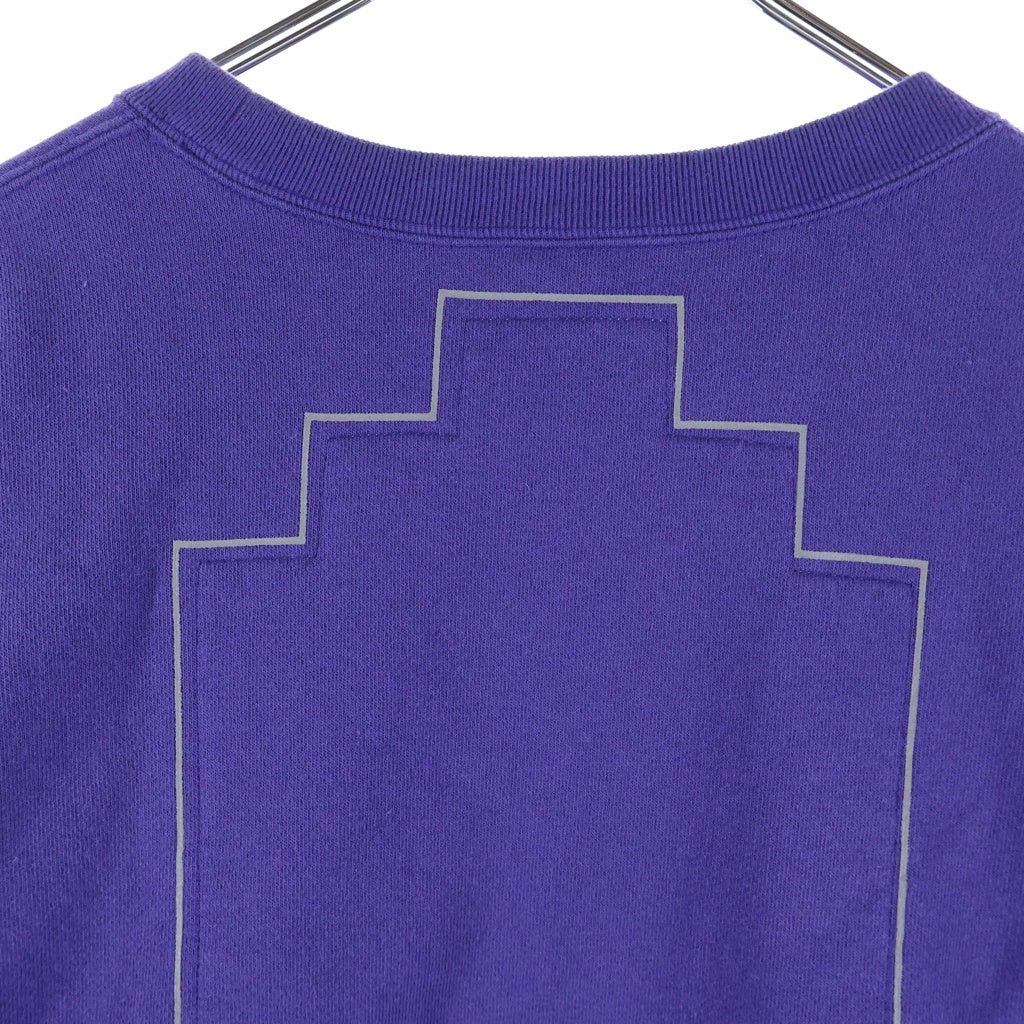 C.E(シーイー) SOLID LOOSE CREW NECK フロント 刺繍 バッグ ロゴ プリント スウェット シャツ パープル CES28CS12