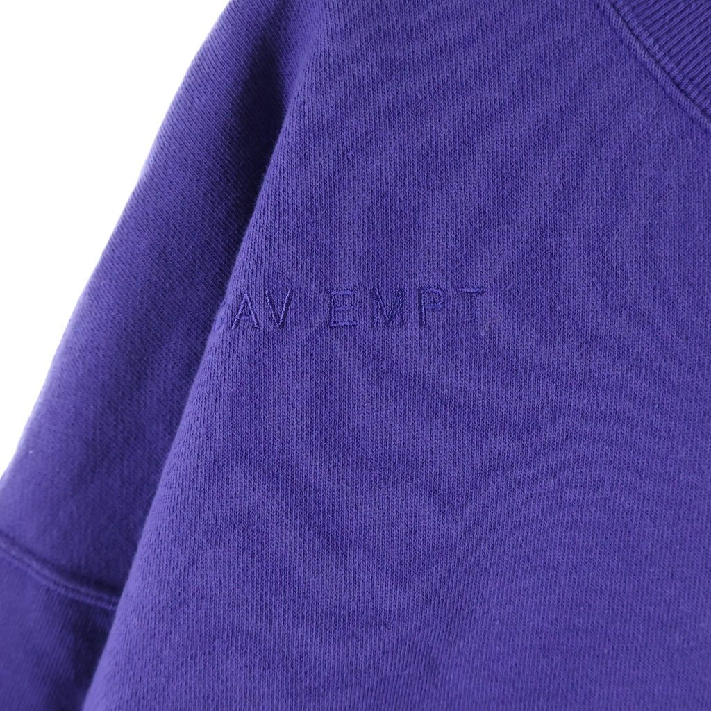 C.E(シーイー) SOLID LOOSE CREW NECK フロント 刺繍 バッグ ロゴ プリント スウェット シャツ パープル CES28CS12