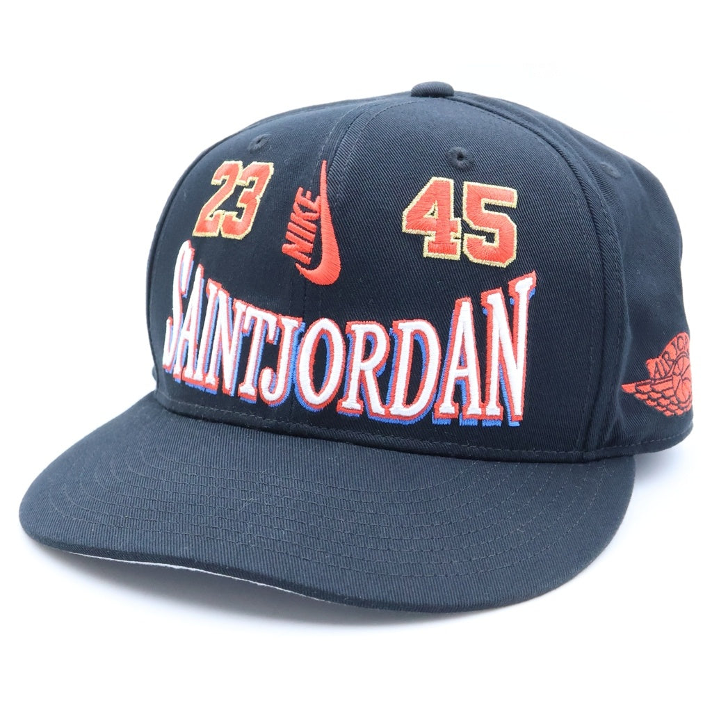 NIKE(ナイキ) SAINT MICHAEL JORDAN PRO S FB STM CAP セントマイケル ジョーダン ロゴパッチ ベースボールキャップ 帽子 ブラック IO7950-010