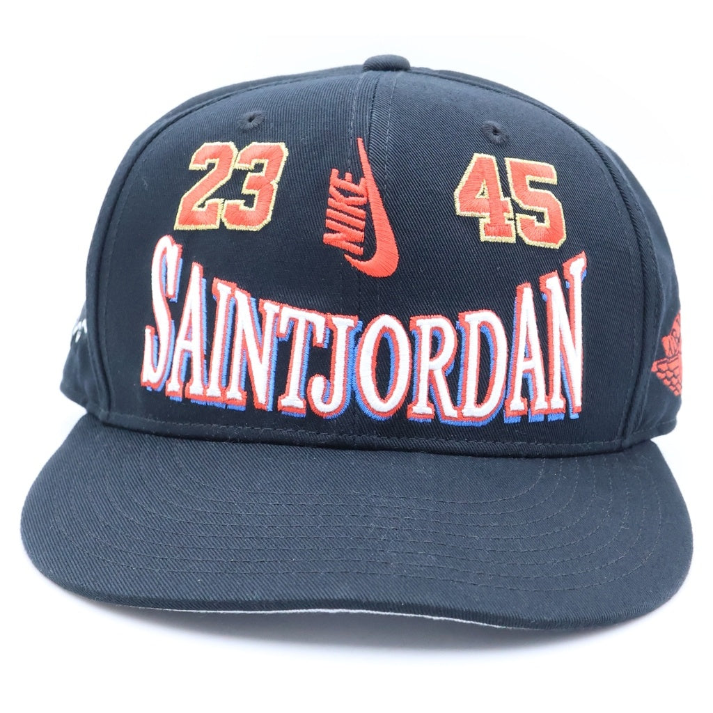 NIKE(ナイキ) SAINT MICHAEL JORDAN PRO S FB STM CAP セントマイケル ジョーダン ロゴパッチ ベースボールキャップ 帽子 ブラック IO7950-010