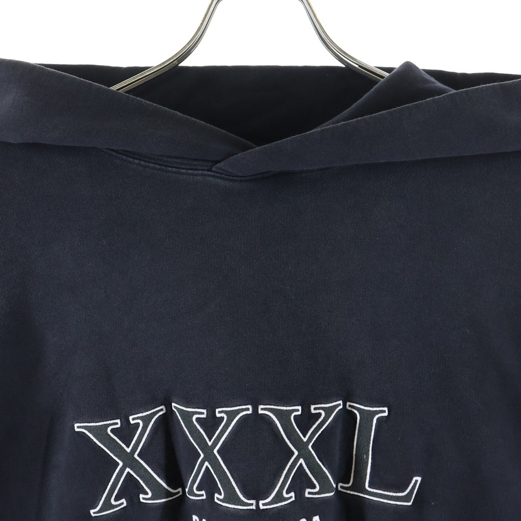 BALENCIAGA(バレンシアガ) 22AW XXXL HOODIE ロゴ刺繍 プルオーバーパーカー フーディ ブラック 713677 TNVD9