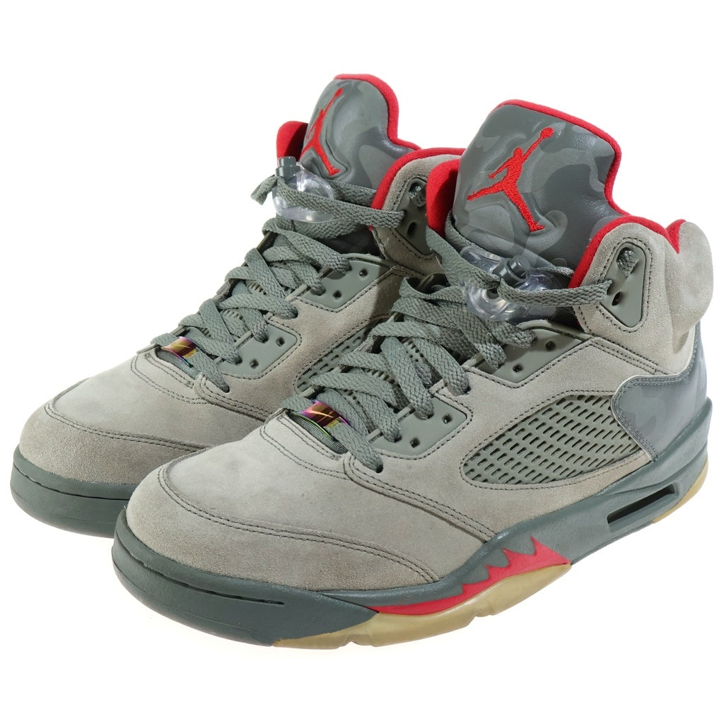 NIKE(ナイキ) AIR JORDAN RETRO エアジョーダン 5 レトロ ハイカットスニーカー カーキ US9.0/27.0cm 136027-051