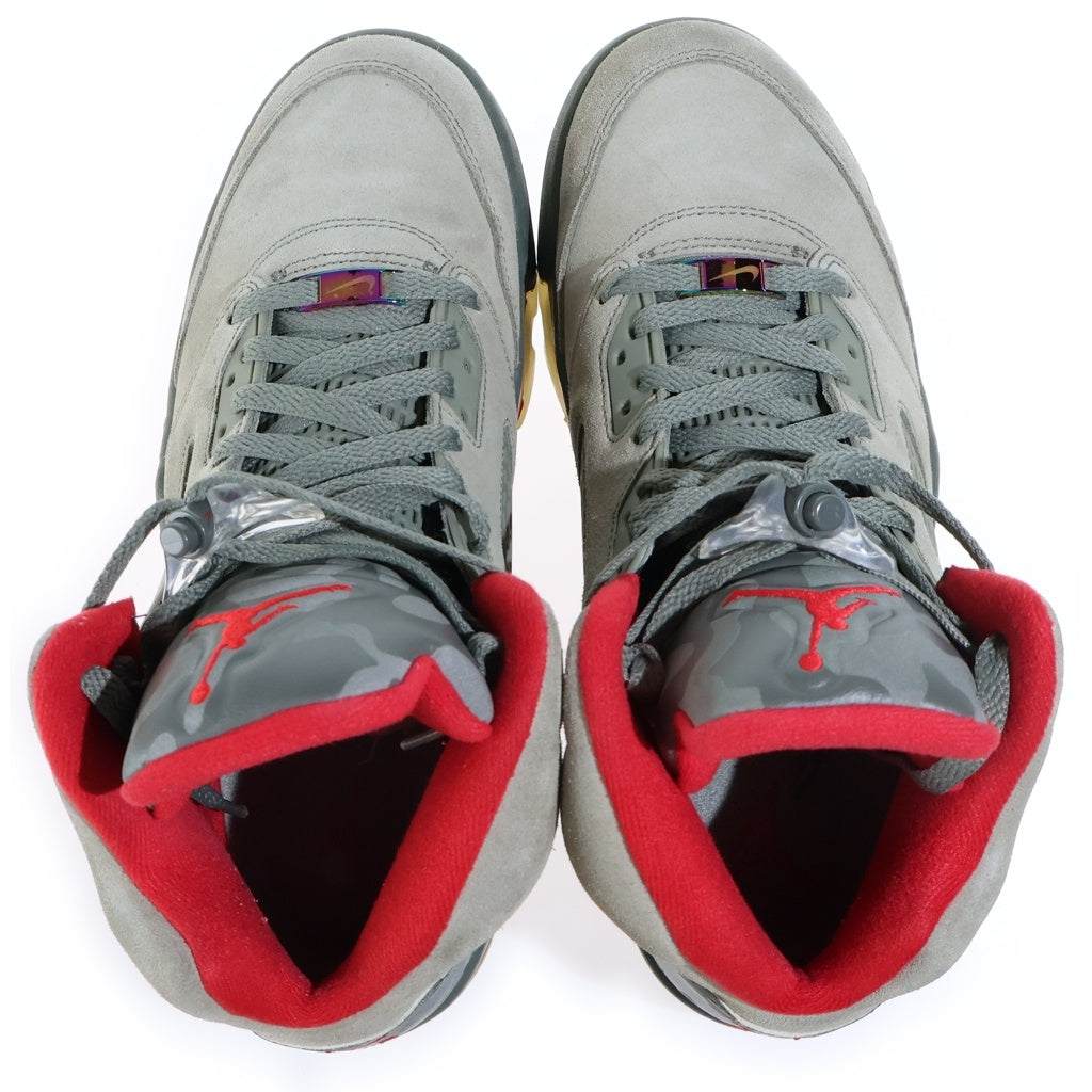 NIKE(ナイキ) AIR JORDAN RETRO エアジョーダン 5 レトロ ハイカットスニーカー カーキ US9.0/27.0cm 136027-051