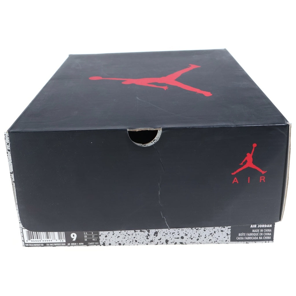 NIKE(ナイキ) AIR JORDAN RETRO エアジョーダン 5 レトロ ハイカットスニーカー カーキ US9.0/27.0cm 136027-051