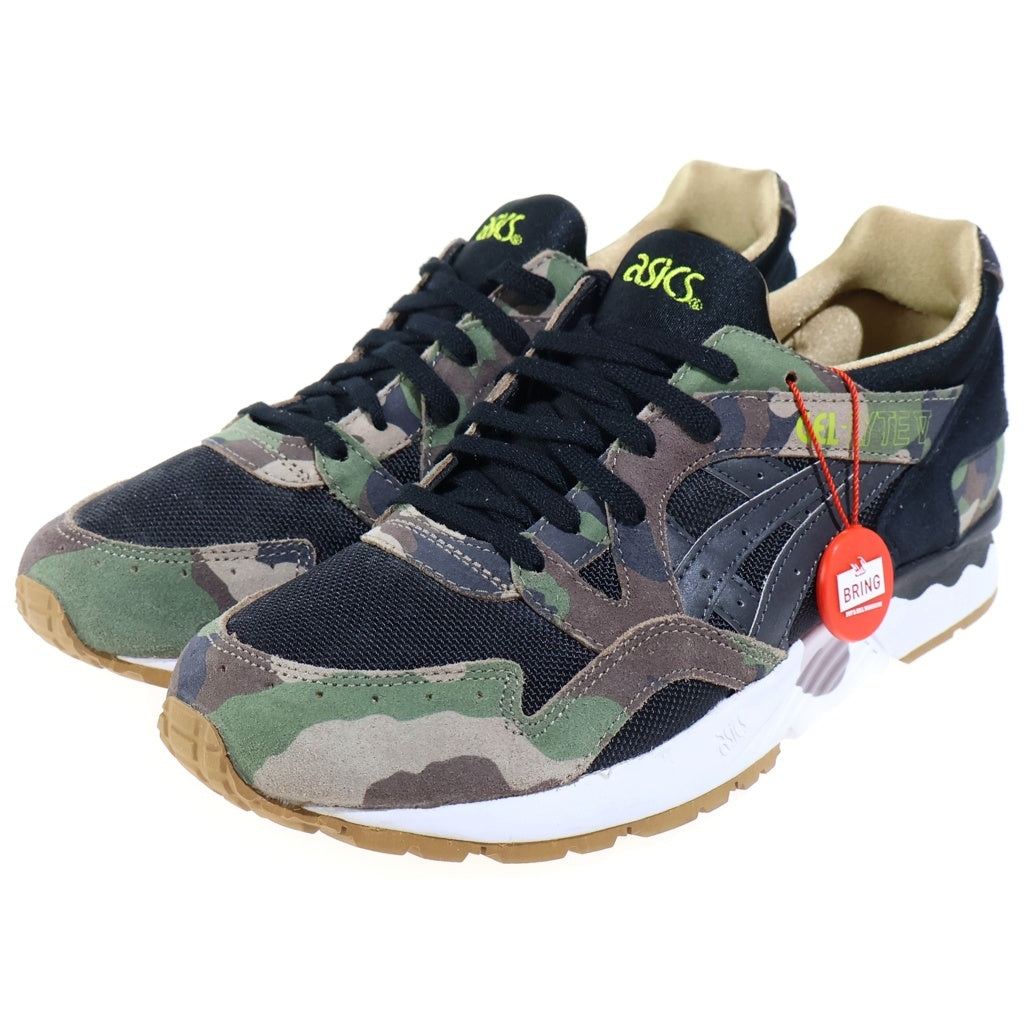 ASICS(アシックス) ×ATMOS GEL-LYTE V WOODLAND CAMO ゲルライト5 スエード メッシュ切り替え ローカットスニーカー カーキ/ブラック TQK536
