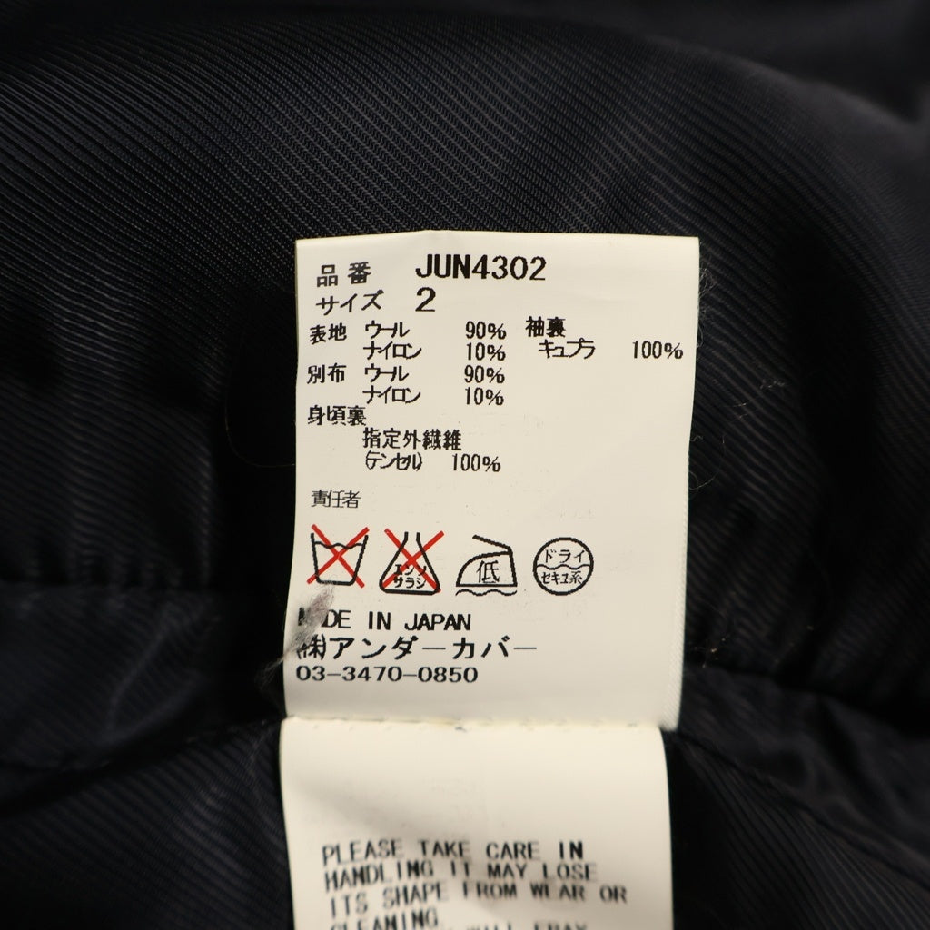 John UNDERCOVER(ジョン アンダーカバー) 14AW メルトン ダッフルコート ネイビー JUN4302