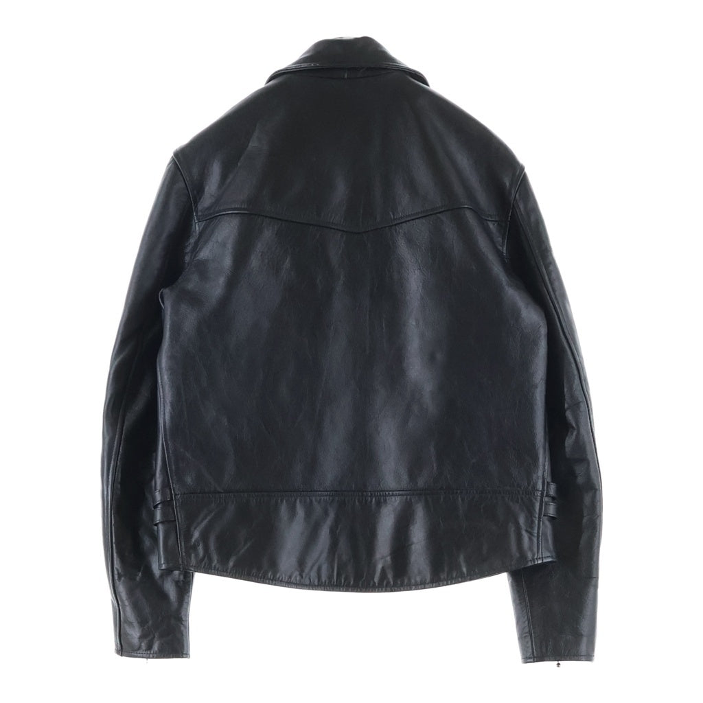 HORN WORKS(ホーンワークス) バッファロー レザー ダブル ライダース ジャケット ブラック