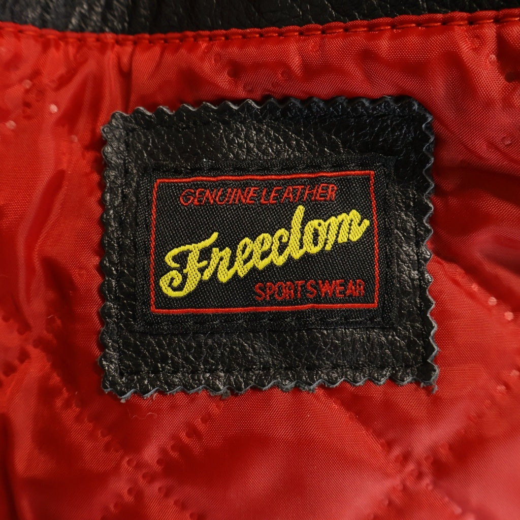 FREEDOM(フリーダム) バッファロー レザー シングル ライダース ジャケット ブラック