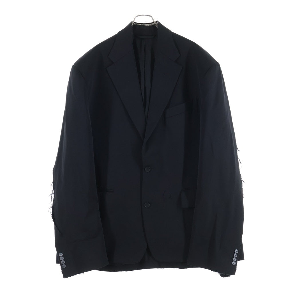 BALENCIAGA(バレンシアガ) 21AW デストロイ オーバー 2B テーラード ジャケット ブラック