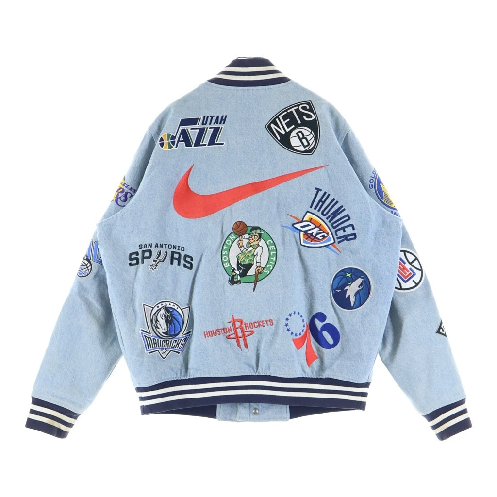 SUPREME(シュプリーム) 18SS ×NIKE NBA Denim Warm-Up Jacket ナイキ デニム ウォームアップ ジャケット スタジャン ブルゾン インディゴ AO3632-440