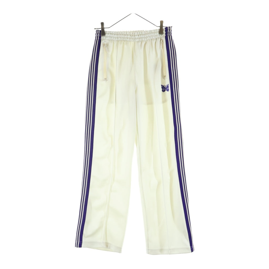 Needles(ニードルス) POLY SMOOTH TRACK PANT ポリースムース サイドライン ジャージ トラックパンツ ホワイト/パープル MR286