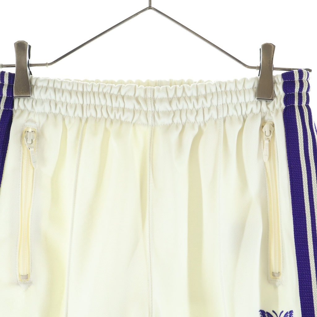 Needles(ニードルス) POLY SMOOTH TRACK PANT ポリースムース サイドライン ジャージ トラックパンツ ホワイト/パープル MR286
