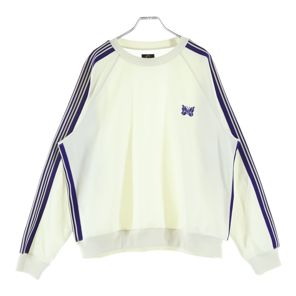Needles(ニードルス) Track Crew Neck Shirt トラッククルーネック スウェット ホワイト/パープル MR285