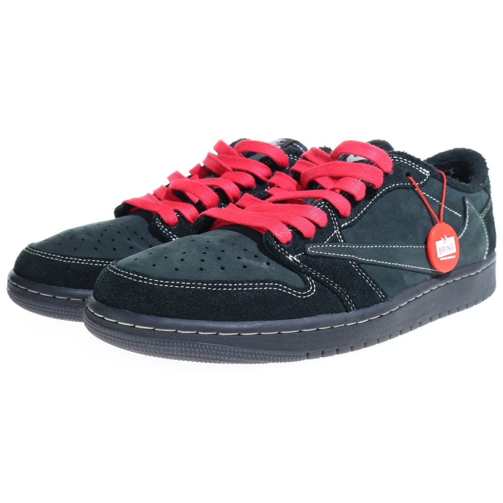 NIKE(ナイキ) ×TRAVIS SCOTT AIR JORDAN 1 LOW OG SP BLACK PHANTOM トラヴィススコット エアジョーダン ブラックファントム ローカットスニーカー ブラック US10.5/28.5cm DM7866-001