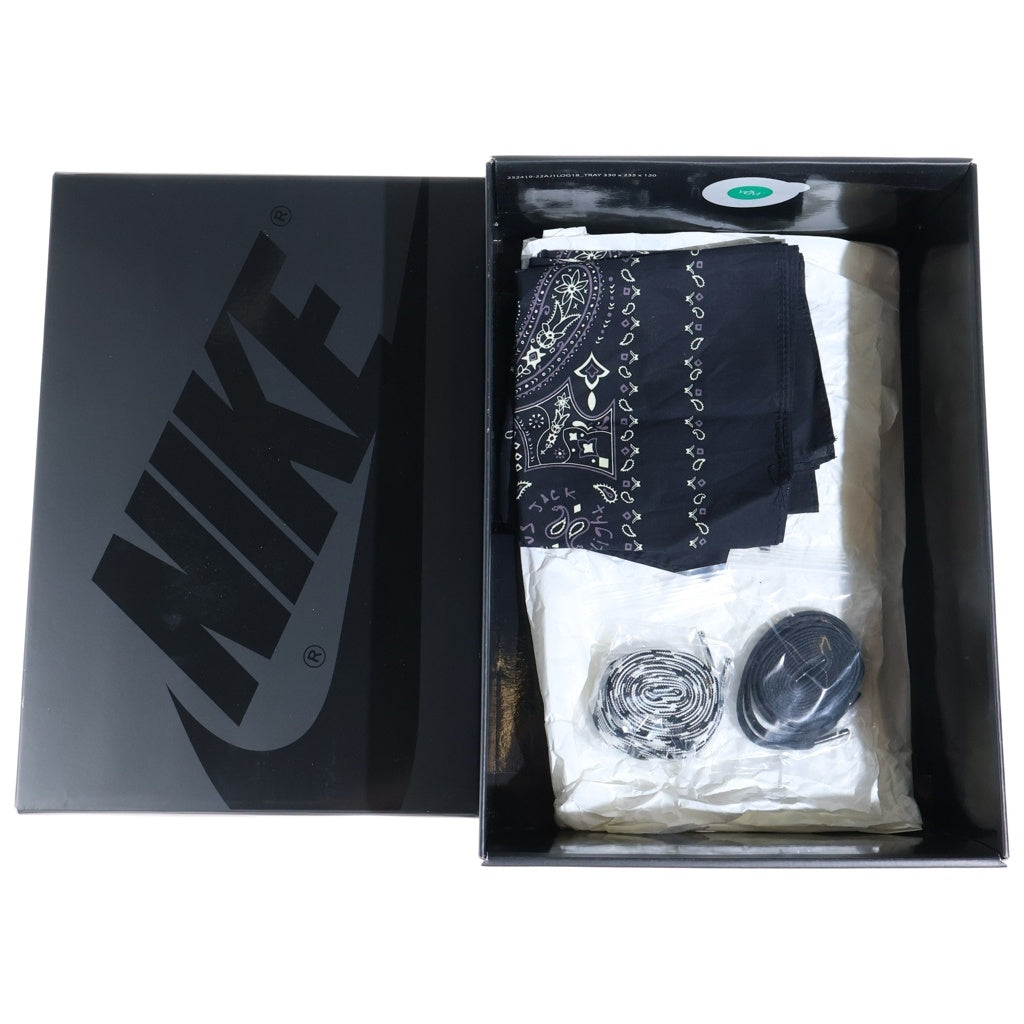 NIKE(ナイキ) ×TRAVIS SCOTT AIR JORDAN 1 LOW OG SP BLACK PHANTOM トラヴィススコット エアジョーダン ブラックファントム ローカットスニーカー ブラック US10.5/28.5cm DM7866-001