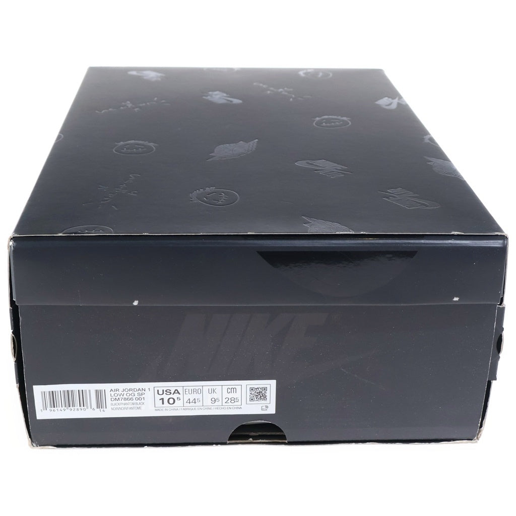 NIKE(ナイキ) ×TRAVIS SCOTT AIR JORDAN 1 LOW OG SP BLACK PHANTOM トラヴィススコット エアジョーダン ブラックファントム ローカットスニーカー ブラック US10.5/28.5cm DM7866-001