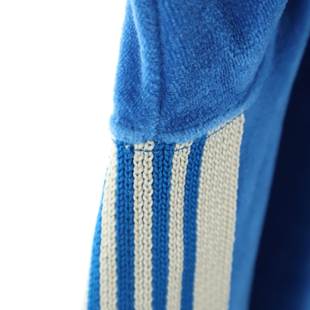 Needles(ニードルス) Track Hoody トラックフーディー ベロア プルオーバーパーカー ブルー KP226