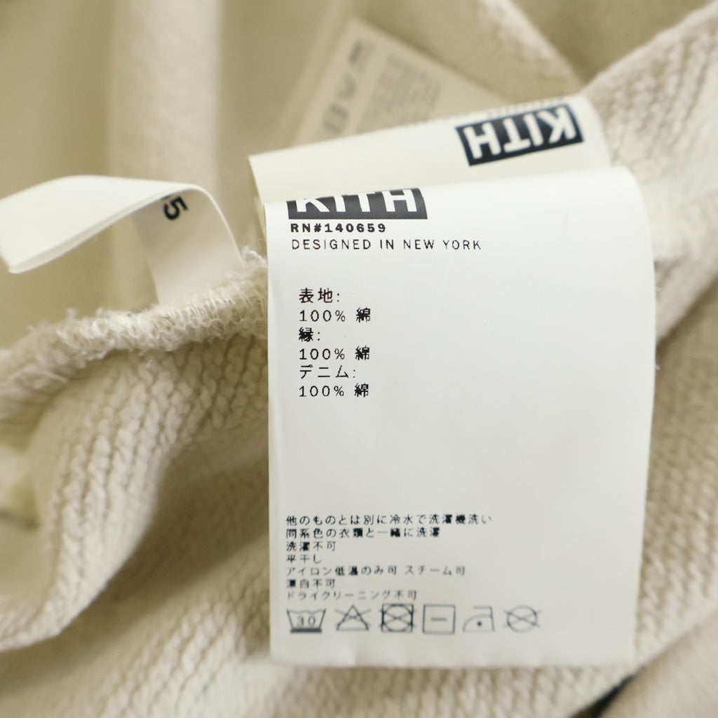 KITH(キス) ×MASTERMIND ロゴ ラインストーン ラガーシャツ 長袖 シャツ ベージュ