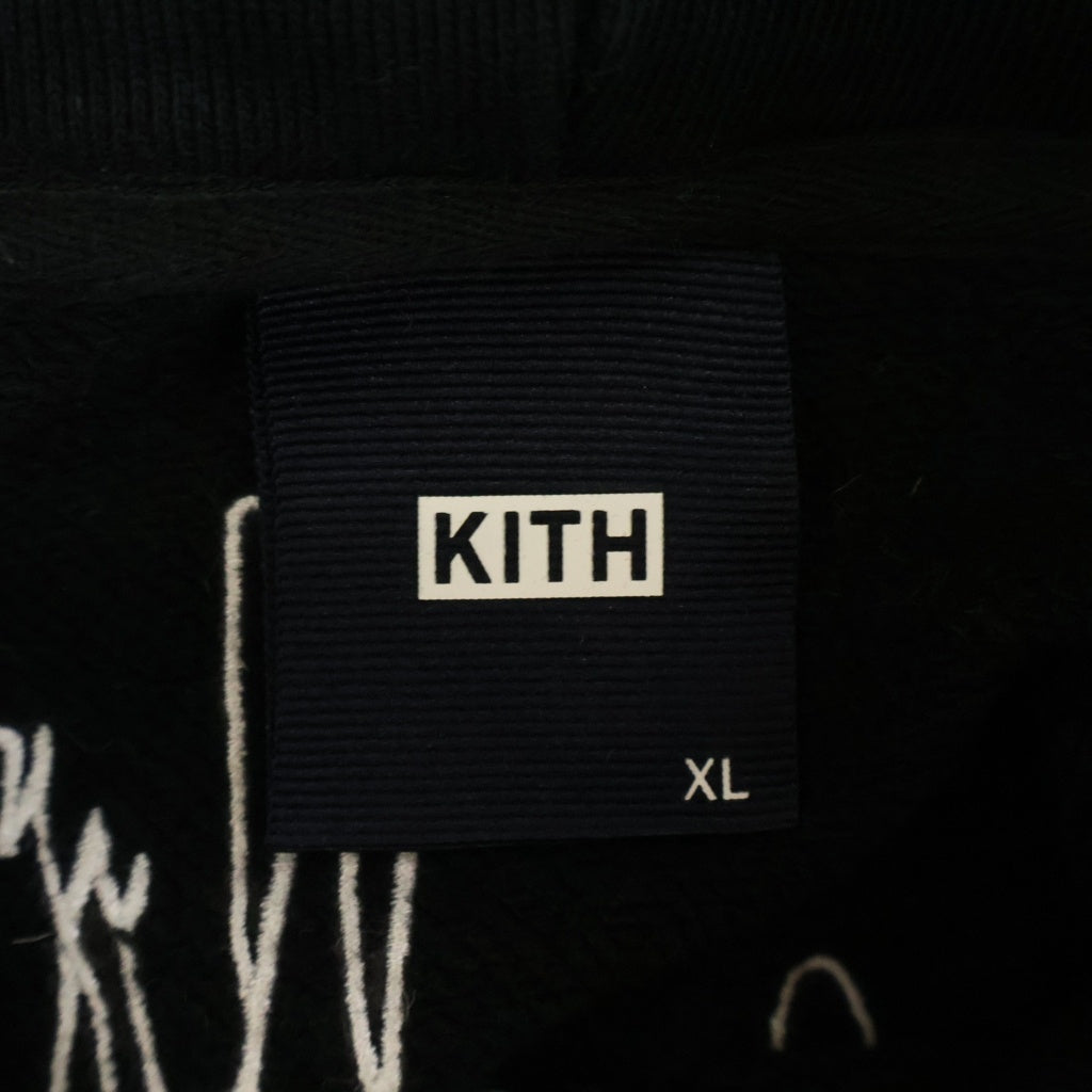 KITH(キス) 21AW City Script Hoodie シティ スクリプト フーディー スウェット プルオーバー パーカー ブラックKHM030347