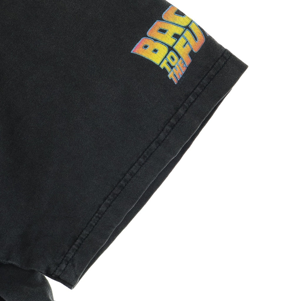 VINTAGE(ヴィンテージ) 90S バック トゥ ザ フューチャー ユニバーサルスタジオ デロリアン プリント 半袖 Tシャツ カットソー ブラック