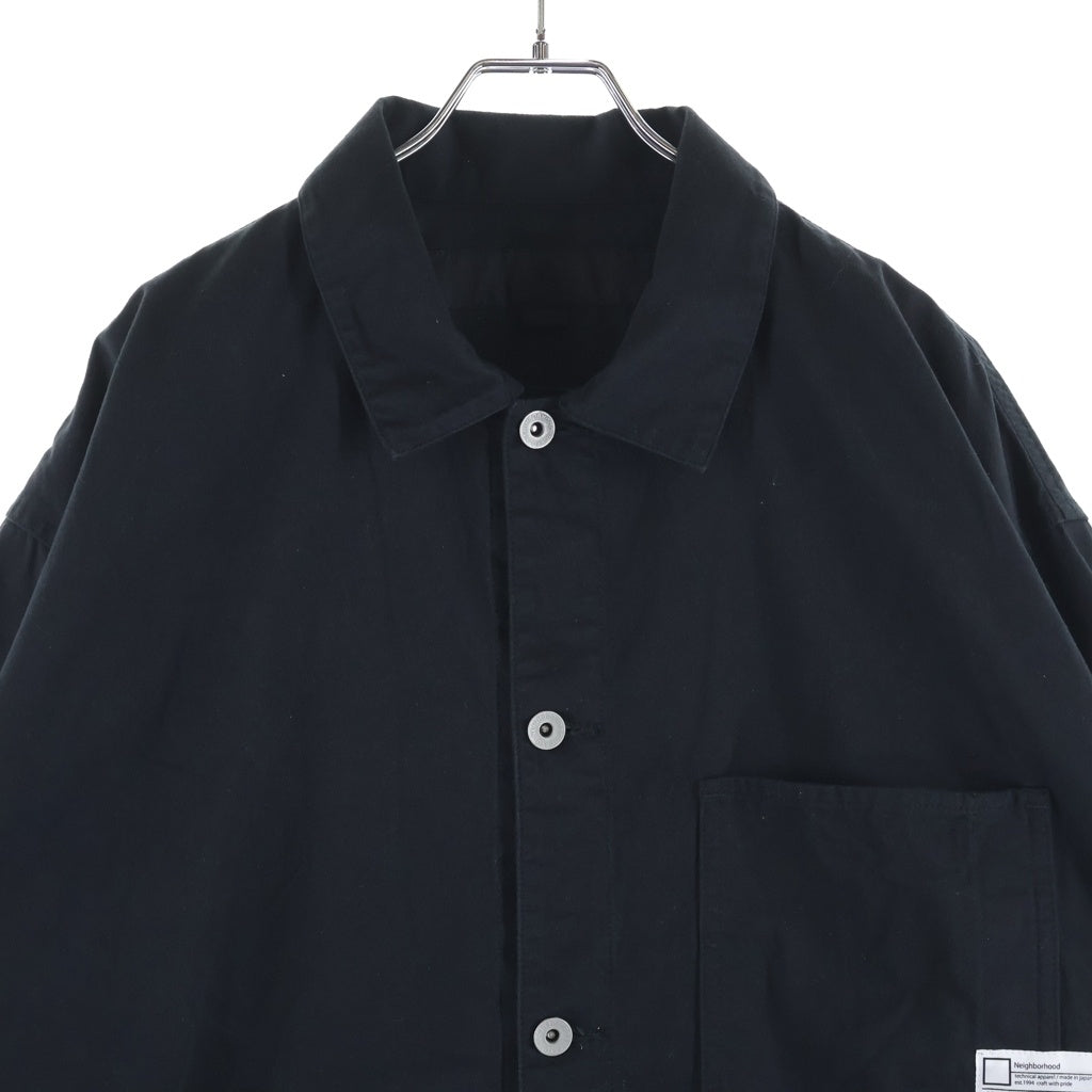 NEIGHBORHOOD(ネイバーフッド) 24SS SHORT COVERALL JACKET コットンチノ ショートカバーオール ブラック 241SPNH-JKM01