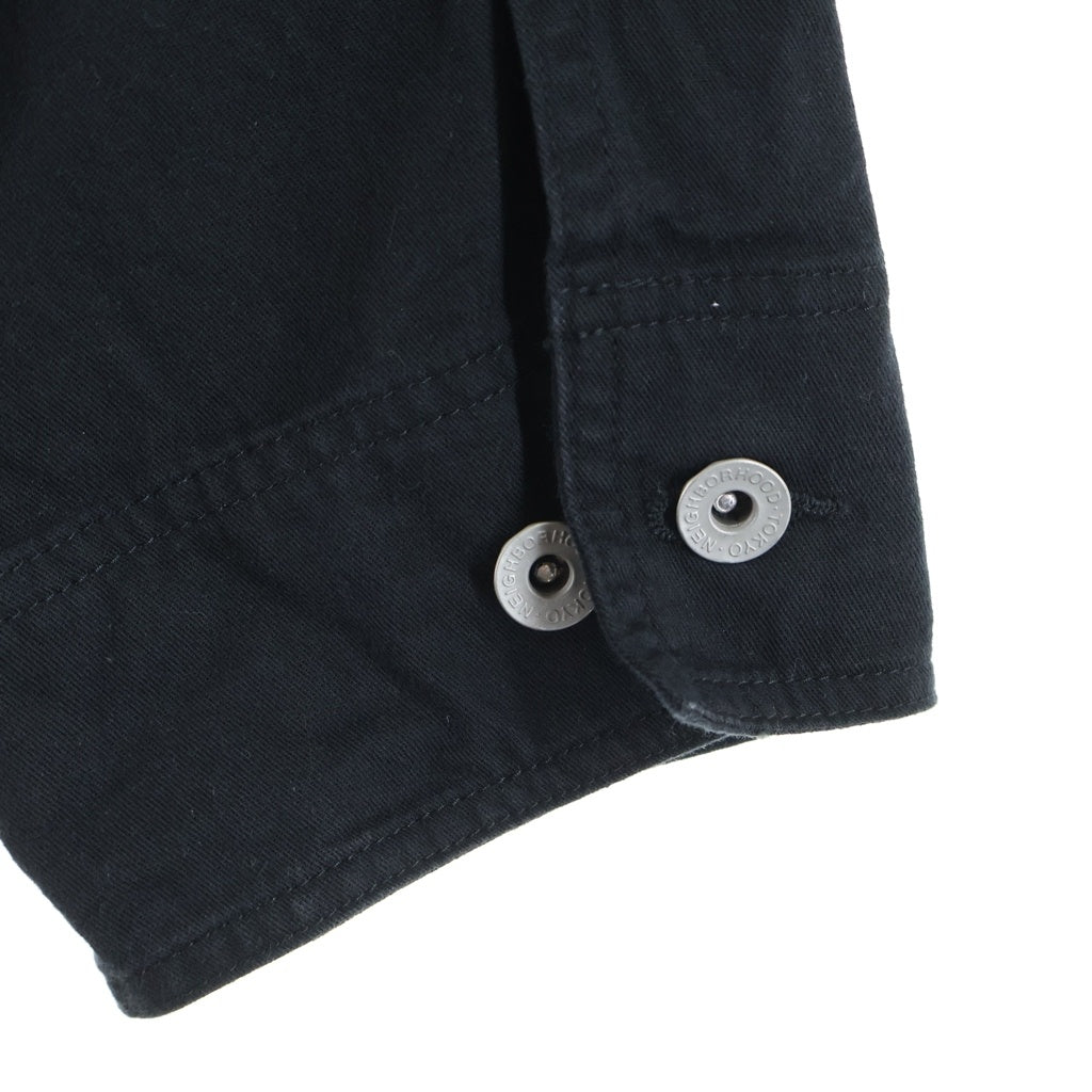 NEIGHBORHOOD(ネイバーフッド) 24SS SHORT COVERALL JACKET コットンチノ ショートカバーオール ブラック 241SPNH-JKM01