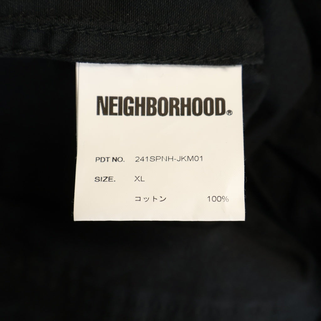 NEIGHBORHOOD(ネイバーフッド) 24SS SHORT COVERALL JACKET コットンチノ ショートカバーオール ブラック 241SPNH-JKM01