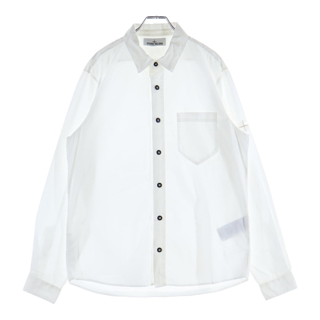 STONE ISLAND(ストーンアイランド) アームロゴロングスリーブシャツ ホワイト 741512510