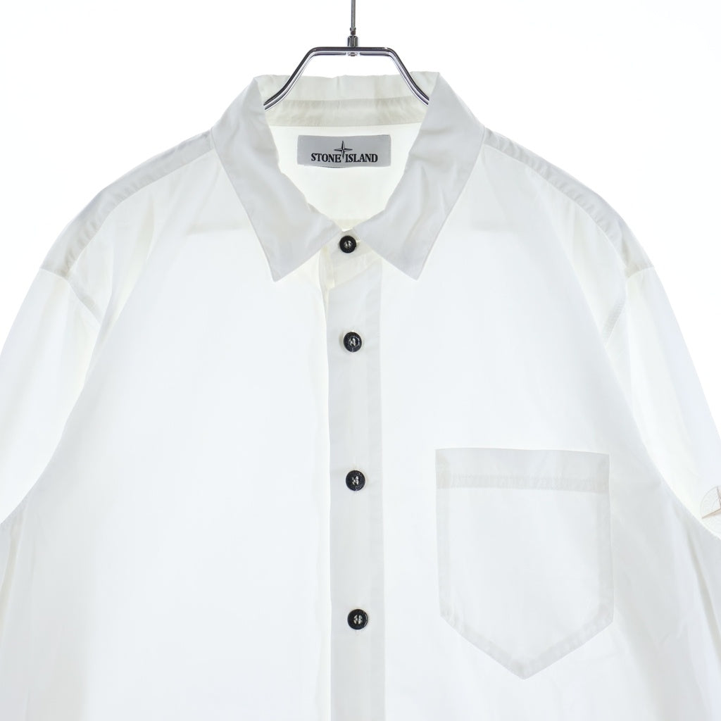 STONE ISLAND(ストーンアイランド) アームロゴロングスリーブシャツ ホワイト 741512510